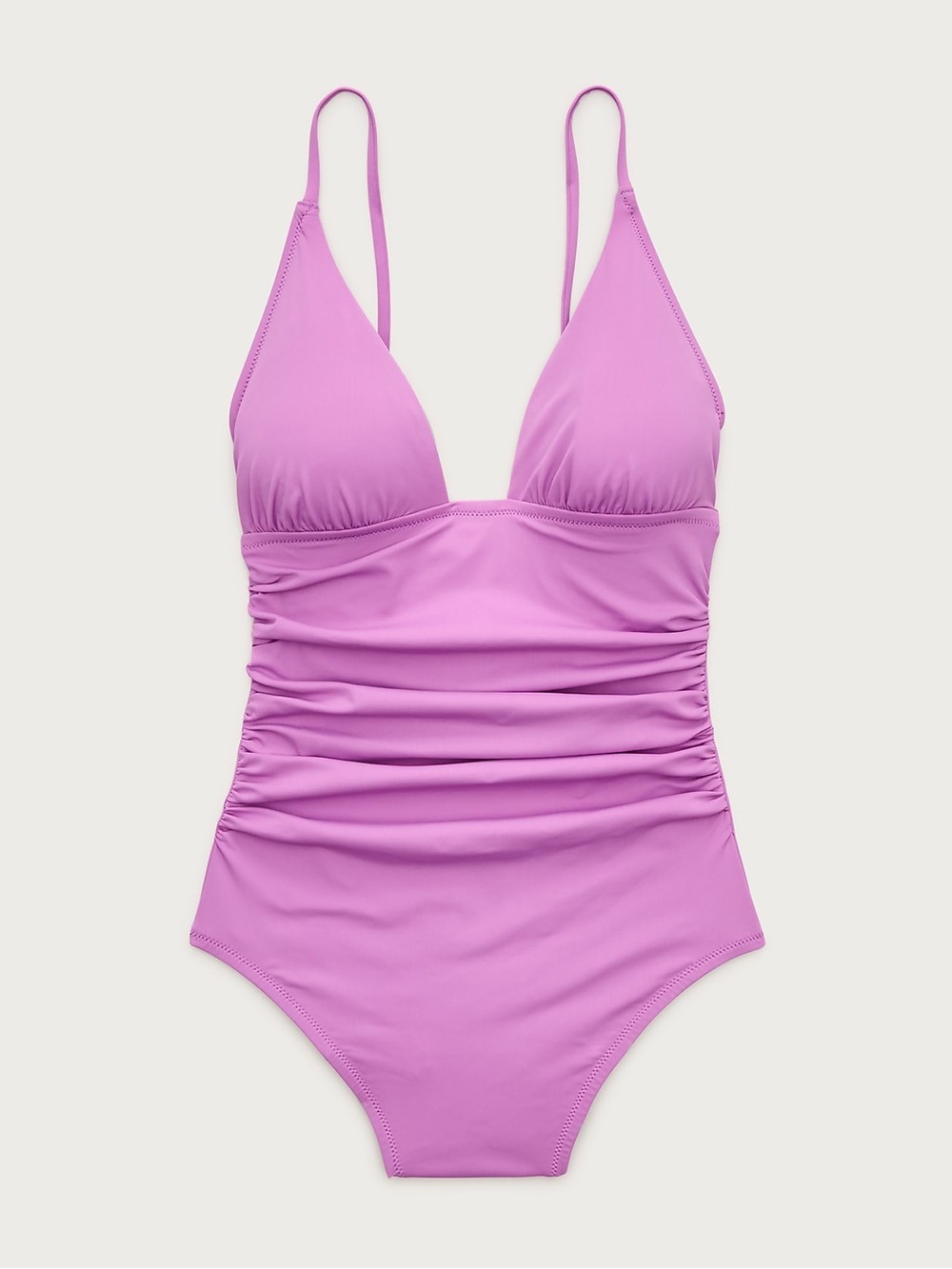 NWT J. Crew Ruched V-neck One-piece Size 16 Purple